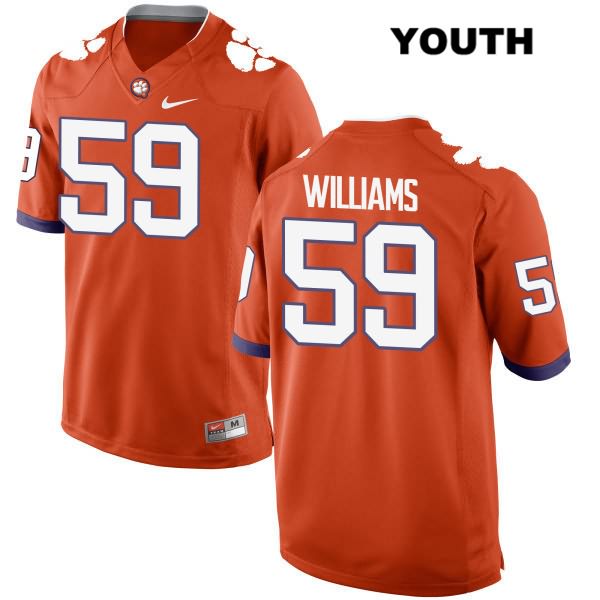 Youth Clemson Tigers #59 Jordan Williams Stitched Orange Authentic Nike NCAA College Football Jersey LLI0746VC